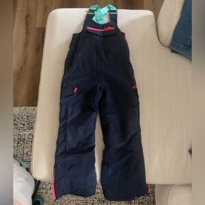 All in Motion Navy Overalls with Pink and Teal Accents